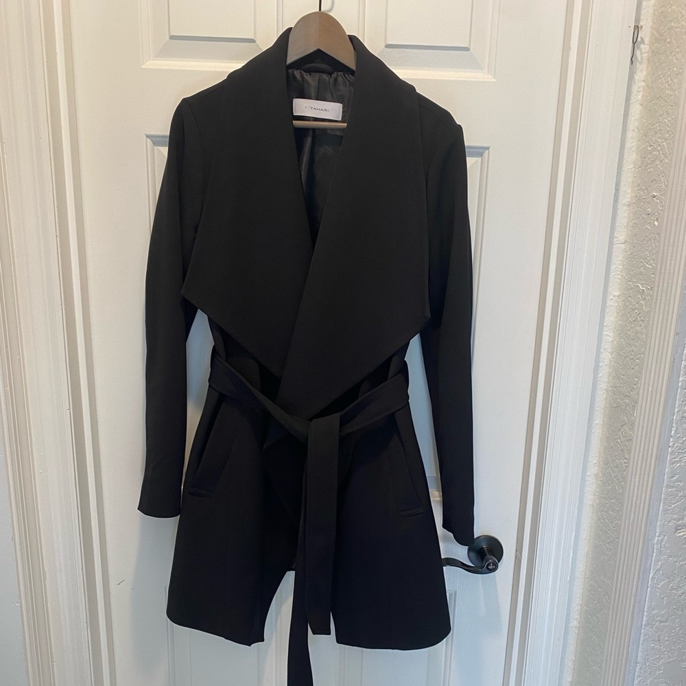 Tahari wrap coat